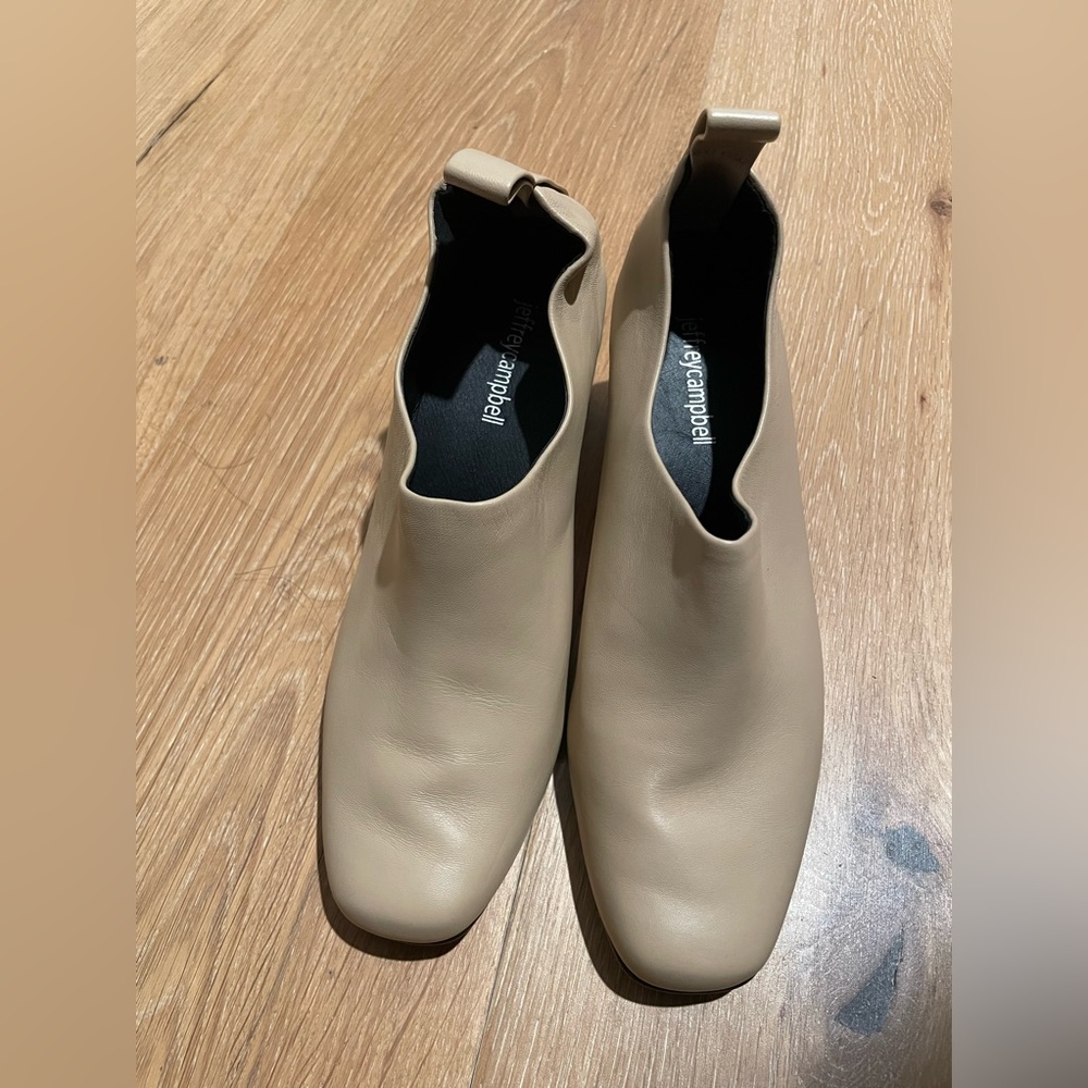 Jeffrey Campbell leather booties nude 7.5